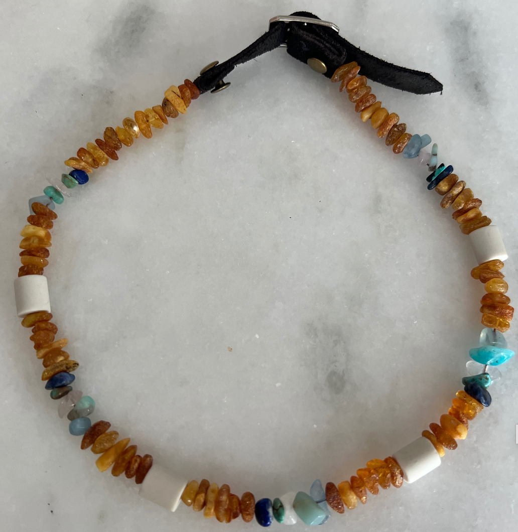 Raw Baltic Amber, EM beads, Crystals "Favored"