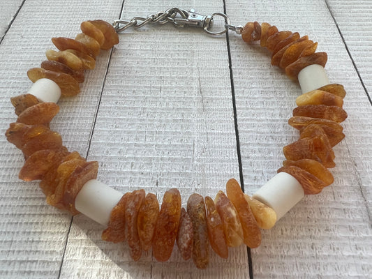 Raw Baltic Amber & EM Beads (Flea & Tick Collar) "Protection"